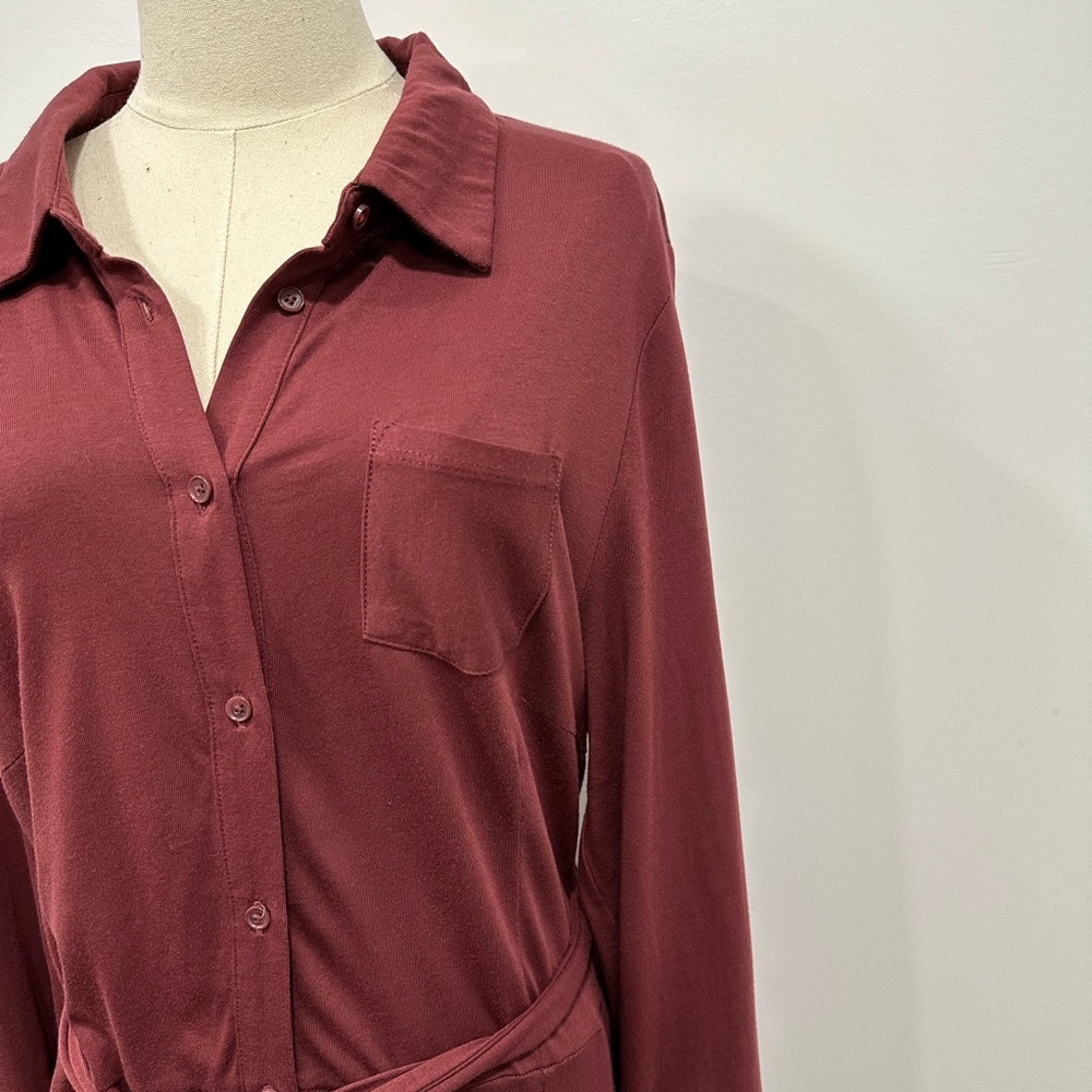 Boden Susannah Jersey Long Sleeve Shirt Dress - Picture 3 of 9